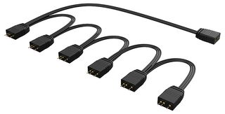 AK-CBLD13-85BK - 6 Way aRGB LED Splitter Lead
