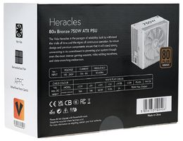 XTY850D-750W-WHT - Heracles 750W 80+ Bronze ATX Gaming PSU, White