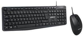 GVPC19BK - Wired USB Keyboard and Mouse Deskset, Black