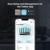 ARCHER BE400 - BE6500 Dual Band WiFi 7 Router, WPA3