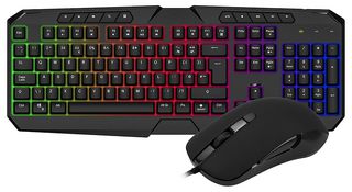 CIT-AVENGER-RNBW - Avenger Rainbow Gaming Keyboard and Mouse Deskset, Black