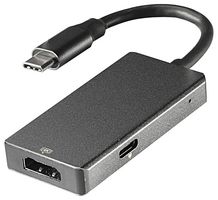 45960 - USB-C 2-in-1 Multiport Hub, 4K / 100W PD