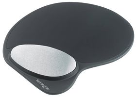 62404 - Gel Mouse Mat with Wrist Rest, Black / Grey