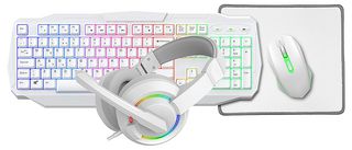 CIT-SCORPION-WHT - Scorpion 4-in-1 PC Gaming Bundle, Keyboard & Mouse Set with Headset, White