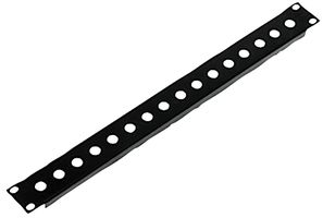 R1278/1UK - 19" 16 Hole Rack Panel Punched for 6.35mm 1/4" Jack - 1U