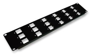 R1268/2UK-718 - 19" Rack Panel Punched for 18 IEC - 2U