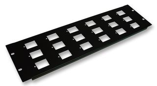 R1268/3UK-719 - 19" Rack Panel Punched for 18 IEC - 3U