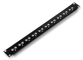 R1277/1UK - 19" Rack Panel Punched for 20 BNC / Phono - 1U