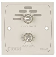 RSL-6W - Remote Music Source Select and Level Control Panel, White