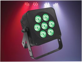 LEDJ59 - Slimline 7 x 5W RGBW LED PAR Can, Black