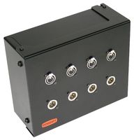 T78225 - Tough Box with 4x XLR Panel Plugs + 4x XLR Panel Sockets - Black