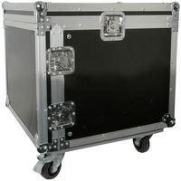 RACK:8X - 8U 19" Equipment Rack Flight Case with Wheels