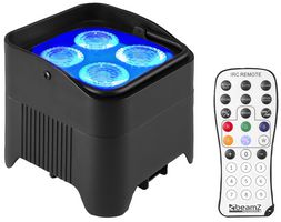 BBP94W - 4x12W LED Upright Par Light, 6-in-1 RGBWAUV, Battery Operated