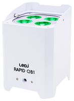 LEDJ353A - 4x8W Rechargeable LED W-DMX Uplighter RGBA with IR, Black