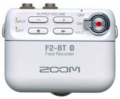 F2-BTW - BT Field Audio Recorder 32-bit with Lavalier Mic, White