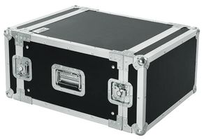 CR206BLKM - 6U 19" Rack Flight Case, 45cm Depth