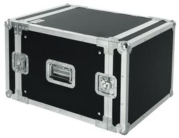 CR208BLKM - 8U 19" Rack Flight Case, 45cm Depth