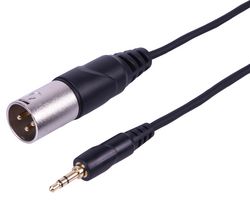 PLS00674 - 3.5mm Stereo Jack to 3-Pin XLR-M Lead, 0.3m