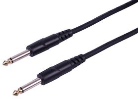 PLS00696 - 6.35mm 1/4" Mono Male to Male Jack Lead, 0.5m