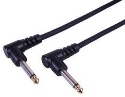 PLS00710 - 6.35mm 1/4" 90° Mono Male Jack Lead, 0.5m