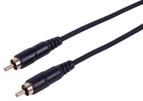 PLS00747 - RCA Phono to RCA Phono Mono Male Lead, 1.5m