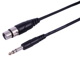 PLS00866 - 3-Way XLR-F to 6.35mm Stereo Jack Plug, 10m