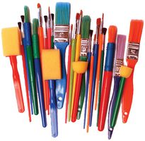 571-25 - Assorted Children's Paint Brushes & Foam Dabbers - 25 Pack