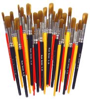 545-30C - Nylon Short Handle Children's Paint Brush - 30 Pack
