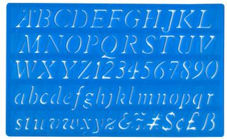 40006 - 20mm Italic Lettering Stencil