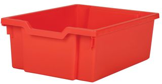 F2FR - Deep Red Plastic Storage Tray - 427mm x 312mm x 150mm (LxWxH)