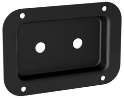 D0607K - Medium Dish Punched for 2x Jacks Connectors Black 13mm