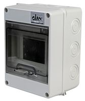 OL40031 - IP65 ABS 4 Module Wall Mount Enclosure with Transparent Lid - 160x120x90mm