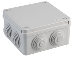 OL20080 - IP55 Thermoplastic 7 Entry Junction Box Enclosure - 100x100x50mm