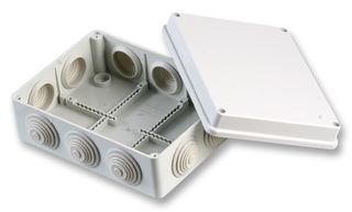 OL20013 - IP55 Thermoplastic 10 Entry Junction Box Enclosure - 190x140x70mm