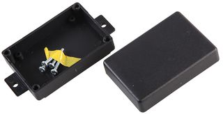 G023 - Black ABS Shell Case Enclosure with Mounting Lugs - 72x50x28mm