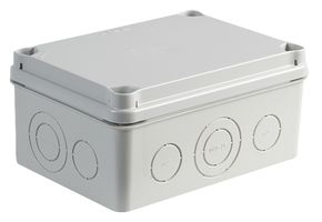 EX161 - IP65 Polystyrene Junction Box Enclosure with Pre-moulded Cable Entries - 162x116x76mm
