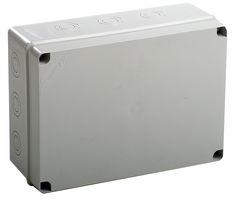 EX322 - IP65 Polystyrene Junction Box Enclosure with Pre-moulded Cable Entries - 328x239x129mm