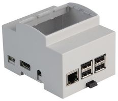 25.0410000.RMB - Raspberry Pi B+/ 2/ 3 4M Modulbox DIN Rail Enclosure - 91x71x62mm