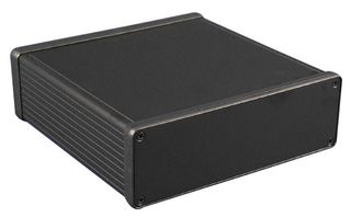 1455T1601BK - IP54 1455 Series Black Extruded Aluminium Instrument Enclosure - 160x165x51.5mm