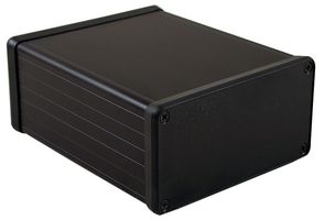 1455N1202BK - IP54 1455 Series Black Extruded Aluminium Instrument Enclosure - 120x103x53mm