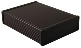 1455T2202BK - IP54 1455 Series Black Extruded Aluminium Instrument Enclosure - 220x165x51.5mm
