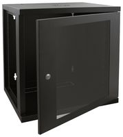 RR-W2-12G - 12U 19" Black Steel Wall Mount Rack Enclosure - 590x550x550mm