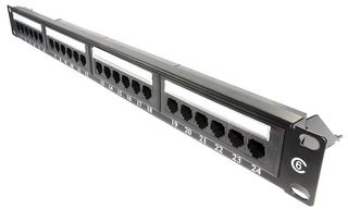 PPAN-24-C6-BB - 24 Port Cat6 UTP Patch Panel for 19" Enclosure