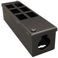 MGOP6 - 6 Outlet Steel GOP Floor Box - 225x60x63mm
