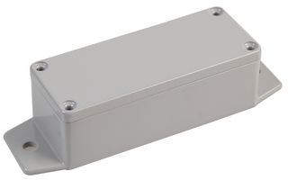 G102MFLG - IP65 Die Cast Aluminium Enclosure with Flange, 30x36x90mm, Grey