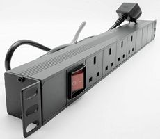 PDU-4WS-H - 1U 4 Way Switched 13A Mains Sockets Horizontal PDU