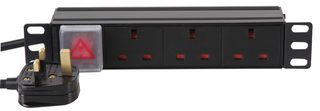PDU-3WS-H-SOHO - 1U 3 Way Switched 13A Horizontal PDU, 10" Rack mount