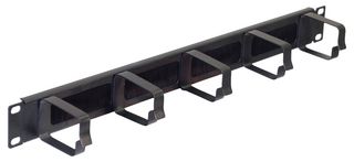 P710L - 19" 5 Ring Cable Tidy Panel with Brush, 1U