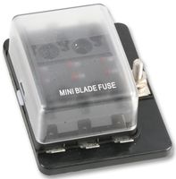 PPFH-79ATM6 - Chassis Mounting Fuse Box with LED Indication, 6x ATM Mini Blade Fuses