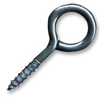 10VE7512 - 12Ga x 75mm Zinc Plated Screw Eyes, 10 Pack